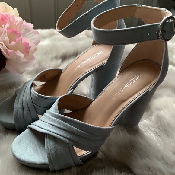 baby blue platform heels